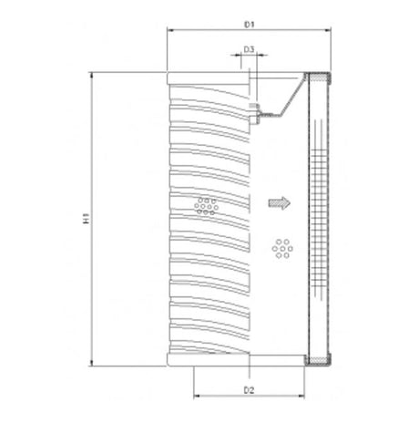 R741G25P filter element for return filter