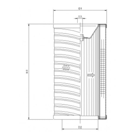 R741T10 filter element for return filter