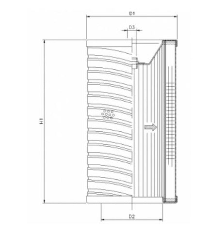 R745G10 Filter element for return filter