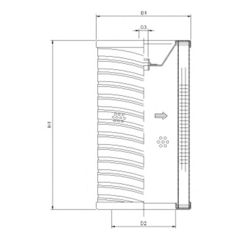 R746G06P filter element for return filter