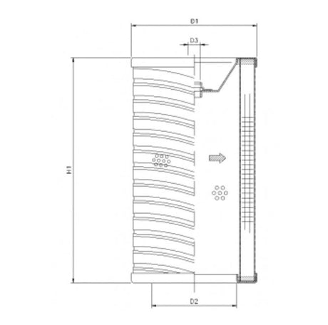 R750C10P filter element for return filter