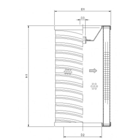 R750T100P filter element for return filter