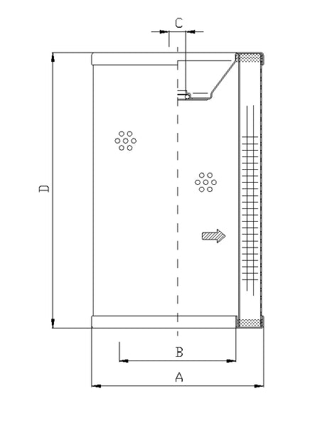 R751G03P Filter element for return filter