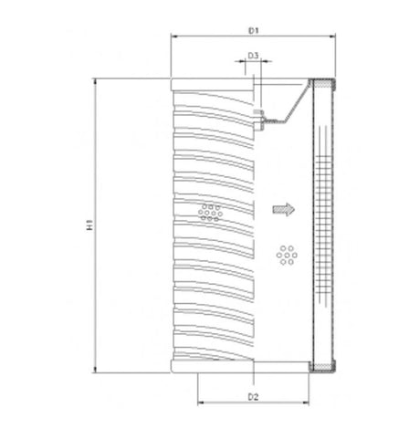 R752T60P filter element for return filter