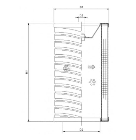 R754G03P filter element for return filter