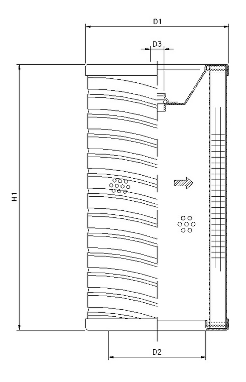 R754G25P hydraulic filter element