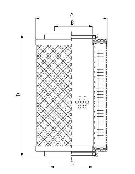 RHK100G15V hydraulic filter element