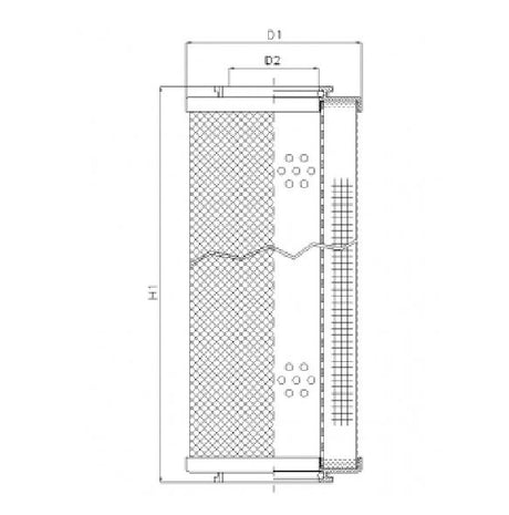 RHK800G10V Filter element for return filter