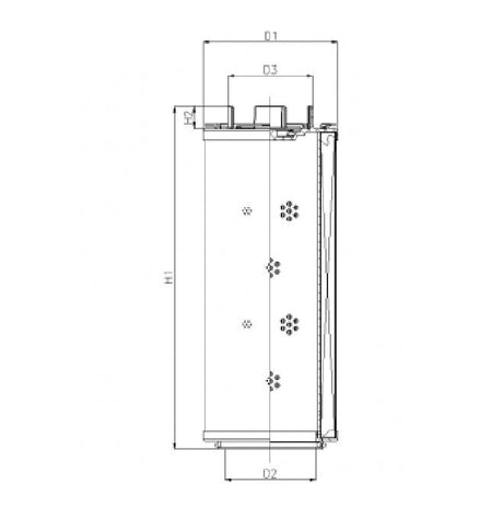 RHR110G05B0/AB1 filter element for return filter