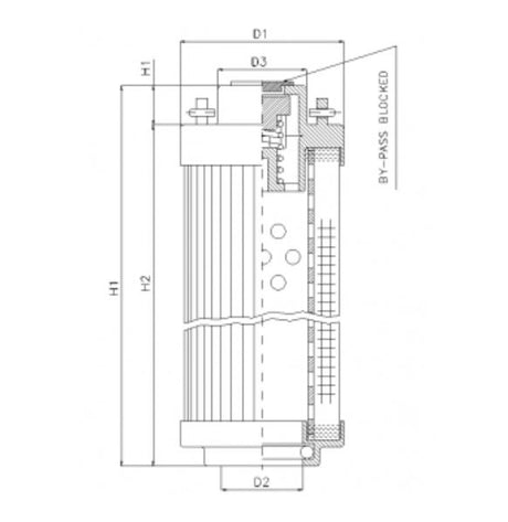 RHR1300A10B/5 filter element for return filter