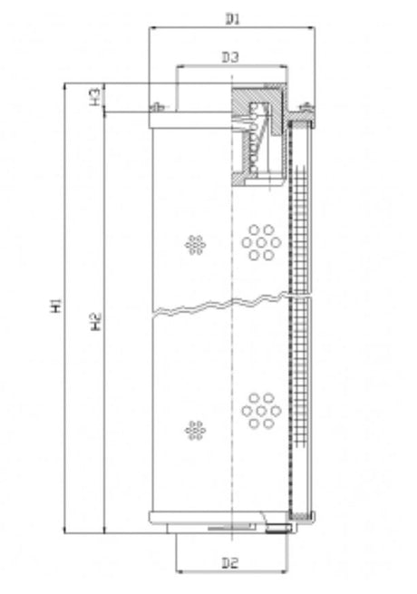 RHR1300M10B3/AB1 Filter element for return filter