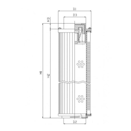 RHR1300S200B filter element for return filter