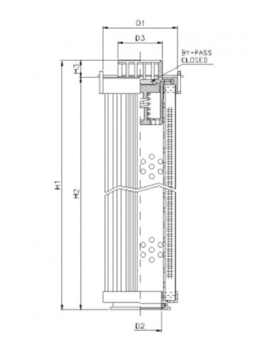 RHR160G10B0/AB1 hydraulic filter element