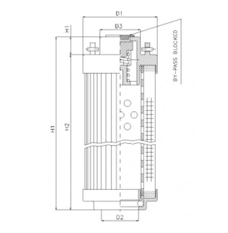 RHR160S25B/5 filter element for return filter