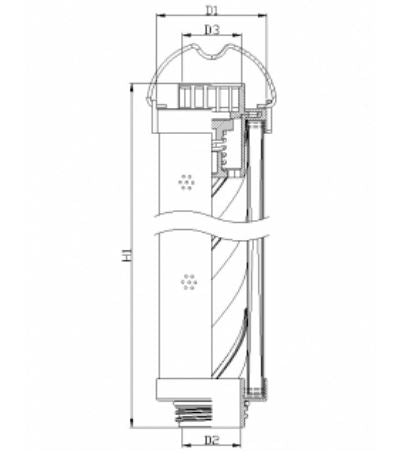 RHR165G10B3/016 hydraulic filter element