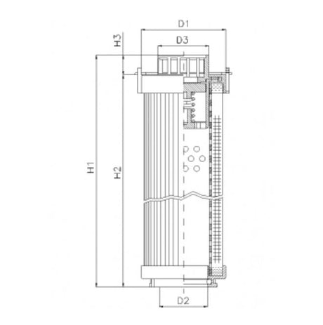 RHR165S100V filter element for return filter