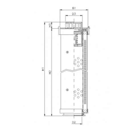 RHR165S50B filter element for return filter