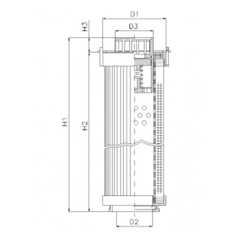 RHR165S50V filter element for return filter