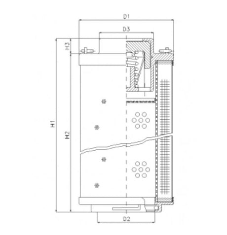 RHR1700N03B filter element for return filter