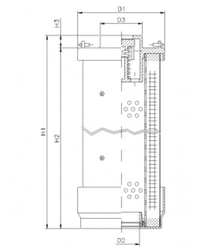 RHR210G03B3/AB1 Filter element for return filter