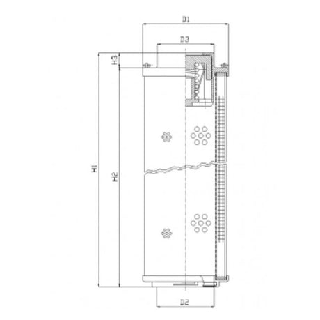 RHR240N20V filter element for return filter