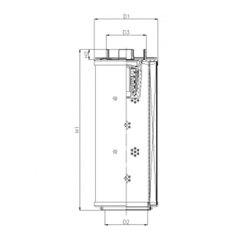 RHR2600G03B3/AB1 Filter element for return filter