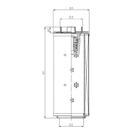 RHR2600G05B3/ESD Filter element for return filter