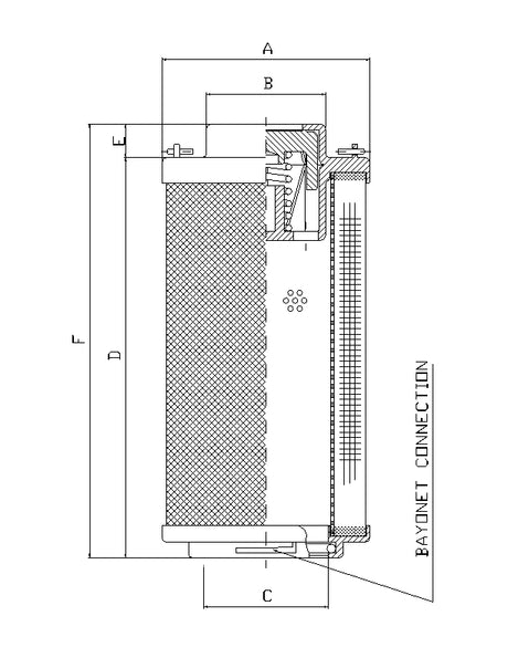 RHR2600N20B/5 Filter element for return filter