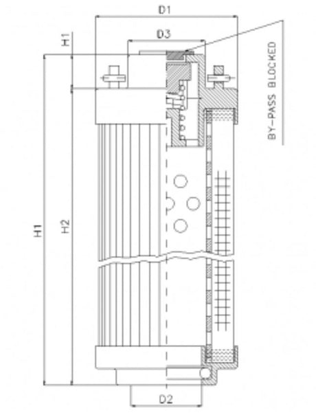 RHR2600S25B/5 Filter element for return filter