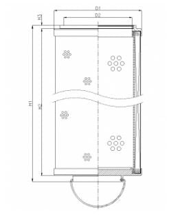 RHR2700M05B0/AB1 hydraulic filter element