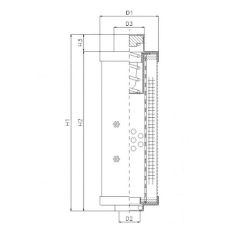 RHR30S100B filter element for return filter