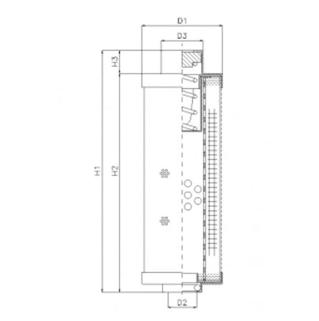RHR30S25V filter element for return filter
