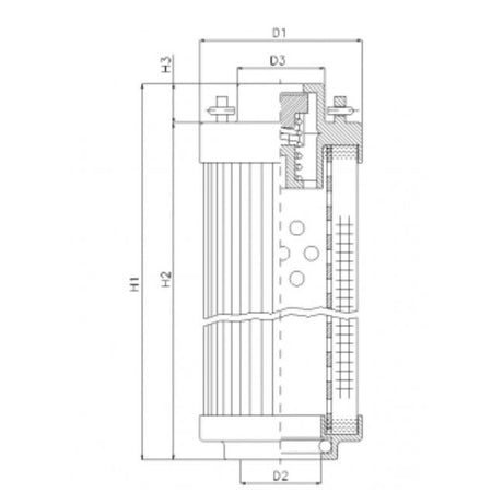 RHR330B50V filter element for return filter