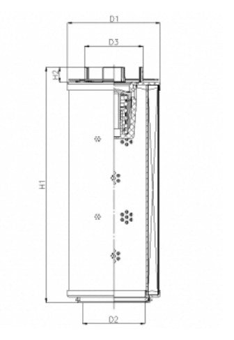 RHR330G05V3/AB1 Filter element for return filter
