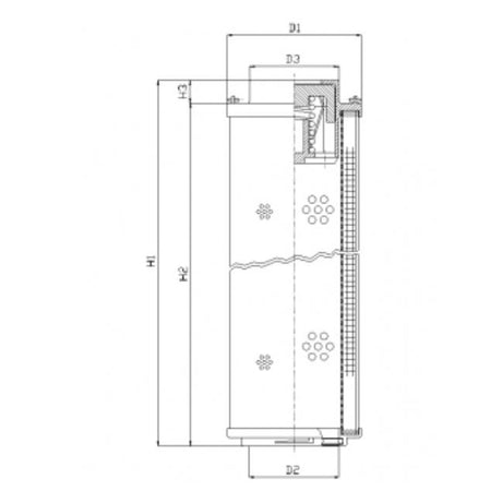 RHR330N03B filter element for return filter