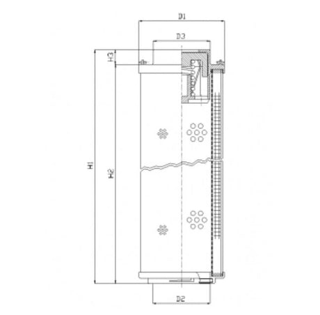 RHR330N03V filter element for return filter