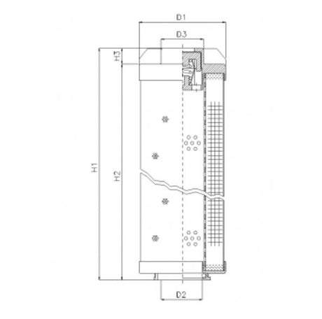 RHR480G10V filter element for return filter