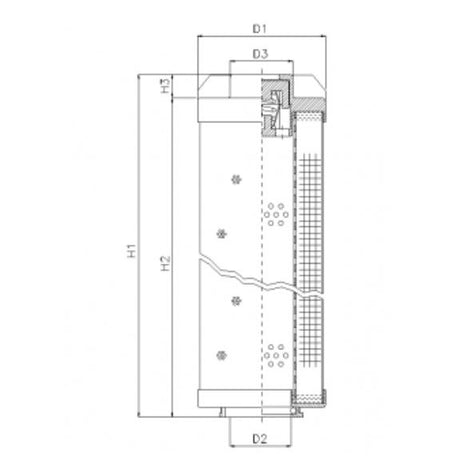RHR480G20V filter element for return filter