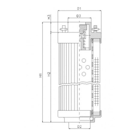 RHR500A20V filter element for return filter