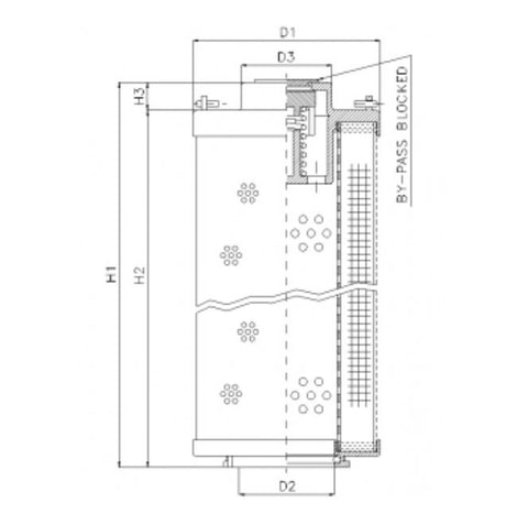 RHR500G05B3/ESD Filter element for return filter
