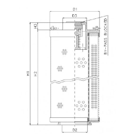 RHR500M20V/5 filter element for return filter