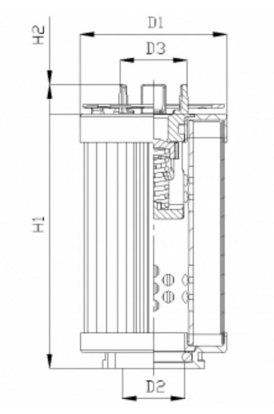 RHR60B50B3/AB1 hydraulic filter element