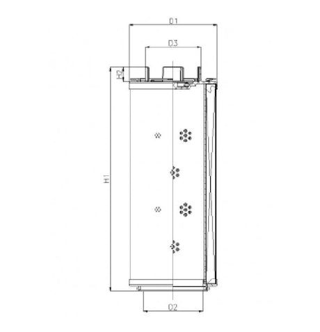 RHR60G20B6/AB1 hydraulic filter element