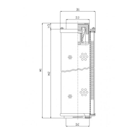 RHR60N20V filter element for return filter
