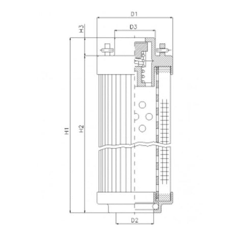 RHR660A03B filter element for return filter