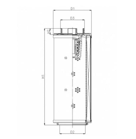 RHR660G10V6/AB1 hydraulic filter element