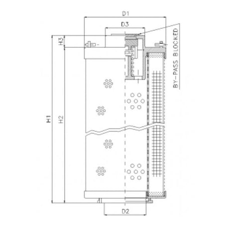 RHR660G20B/5 filter element for return filter