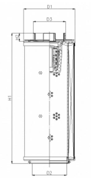 RHR660M15B1/AB1 hydraulic filter element
