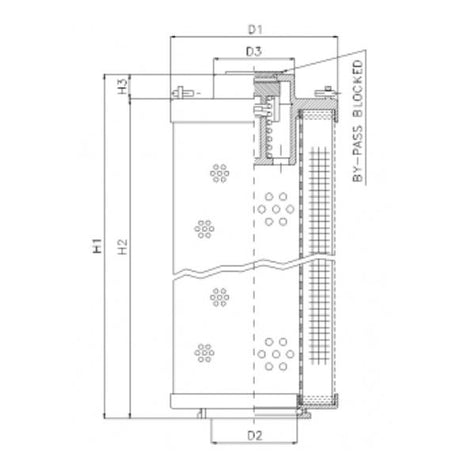 RHR660N10V filter element for return filter