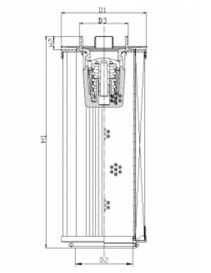 RHR660S100V3/AB1 hydraulic filter element
